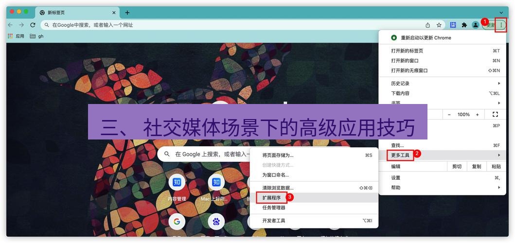 谷歌浏览器 三、 社交媒体场景下的高级应用技巧