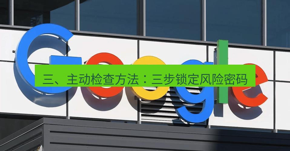 谷歌浏览器 三、主动检查方法：三步锁定风险密码
