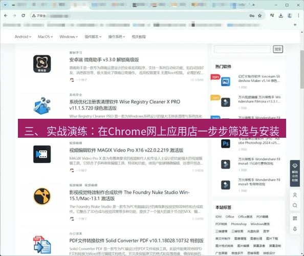 谷歌浏览器 三、 实战演练：在Chrome网上应用店一步步筛选与安装